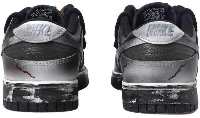 【定制球鞋】Nike Dunk Low OKHR 貼布 笑臉 復古 塗鴉 做舊Vibe 解構風 低幫 板鞋 GS 黑白 Purchase 【定制球鞋】Nike Dunk Low OKHR 貼布 笑臉 復古 塗鴉 做舊Vibe 解構風 低幫 板鞋 GS 黑白