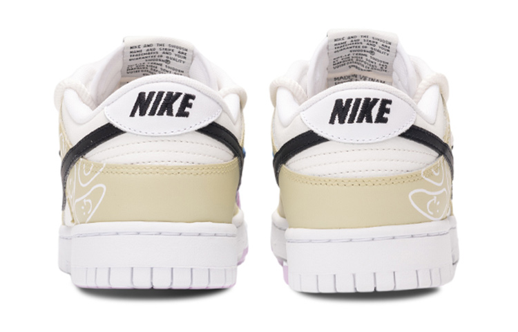 Shop [Sepatu Kustom] Nike Dunk Low 'Smiley Face Kuning-Hitam-Putih' DH9765-100((Team-拾陆笑脸QD)