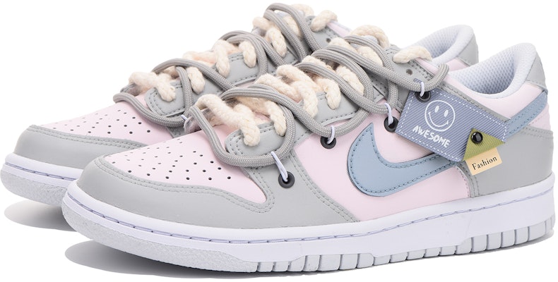 나이키 덩크 로우 '스마일리 그레이' (커스텀) FD1232-002(Team拾伍-女款灰笑脸) Lookbook 나이키 덩크 로우 '스마일리 그레이' (커스텀) FD1232-002(Team拾伍-女款灰笑脸)