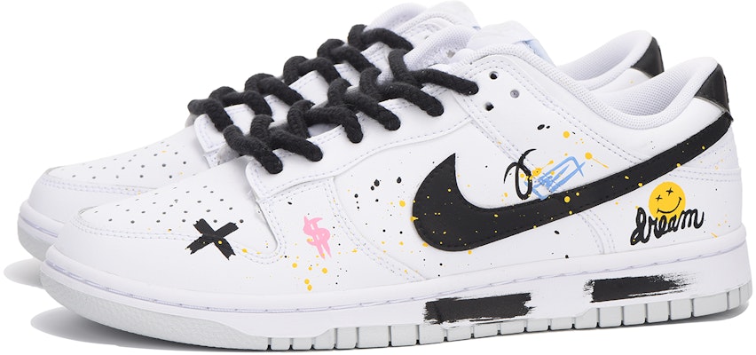【訂製球鞋】 Nike Dunk Low 禮盒 笑臉 潑墨 高街 低筒 板鞋 GS 黑白 Lookbook 【訂製球鞋】 Nike Dunk Low 禮盒 笑臉 潑墨 高街 低筒 板鞋 GS 黑白