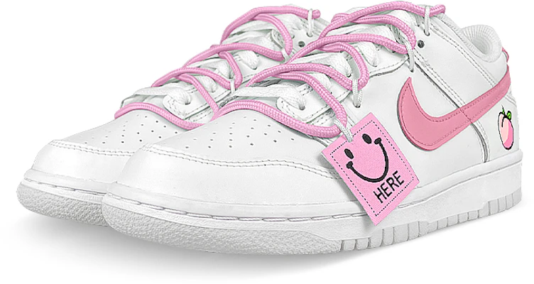 【定制鞋】耐克Dunk Low '微笑桃色双鞋带' DV0831-101(Team47-男桃子解) Lookbook 【定制鞋】耐克Dunk Low '微笑桃色双鞋带' DV0831-101(Team47-男桃子解)