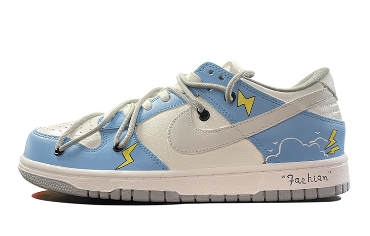Buy [Zapatillas Personalizadas] Nike Dunk Low 'Nube de Rayos Azul Smog' DH9765-001(TeamD-GS款闪电云朵)