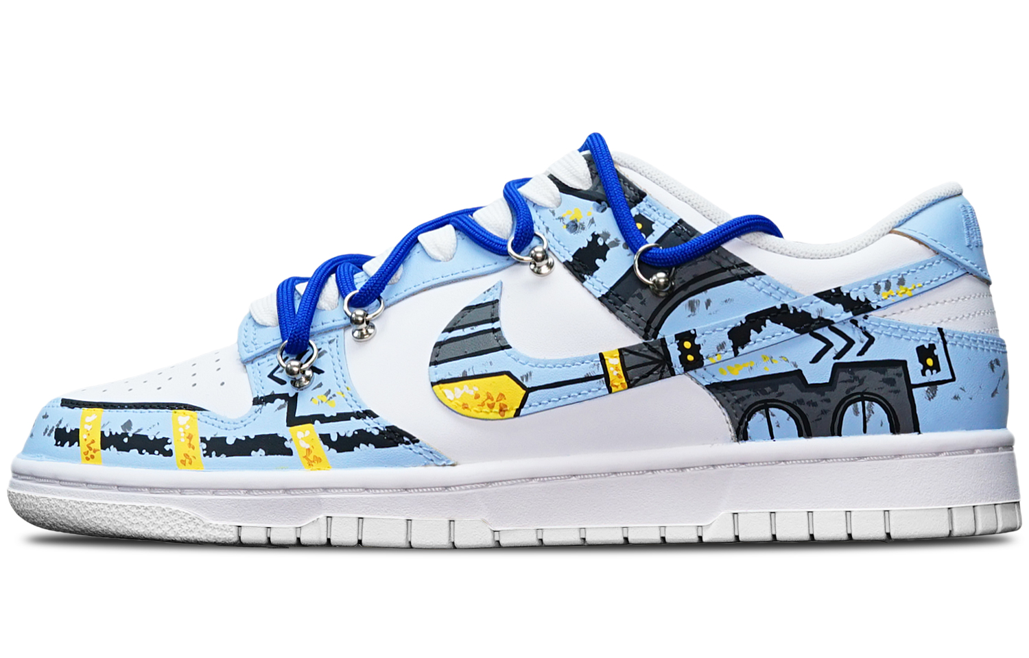 Buy 나이키 덩크 로우 '스모키 블루 건담' (커스텀) DH9765-100(TeamT-战损3雾霾蓝S-BOX)