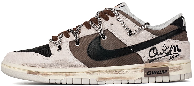 custom-shoes-nike-dunk-low-smoky-coffee-patchwork-graffiti