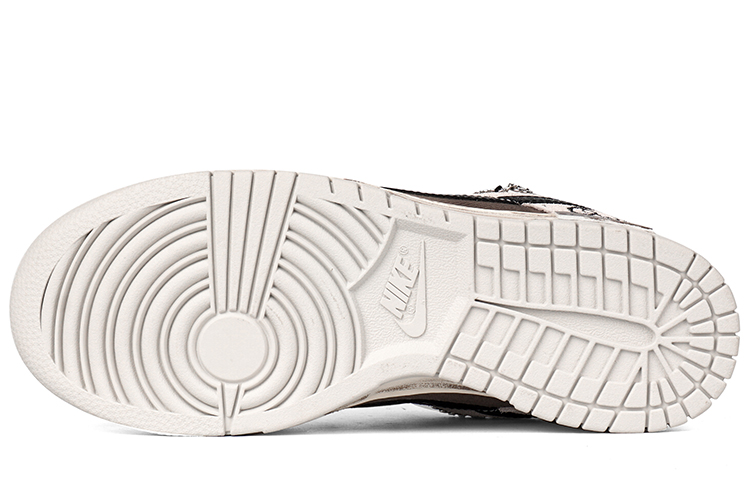 Purchase 【訂製球鞋】 Nike Dunk Low 帆布 煙燻咖啡 拼色 塗鴉 復古 龐克 做舊 低幫 板鞋 男款 灰棕色