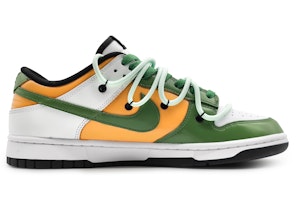 【定制球鞋】Nike Dunk Low 貪吃蛇 遊戲主題 個性標牌 可拆卸設計 塗鴉解構 低幫 板鞋 GS 白綠 Order 【定制球鞋】Nike Dunk Low 貪吃蛇 遊戲主題 個性標牌 可拆卸設計 塗鴉解構 低幫 板鞋 GS 白綠