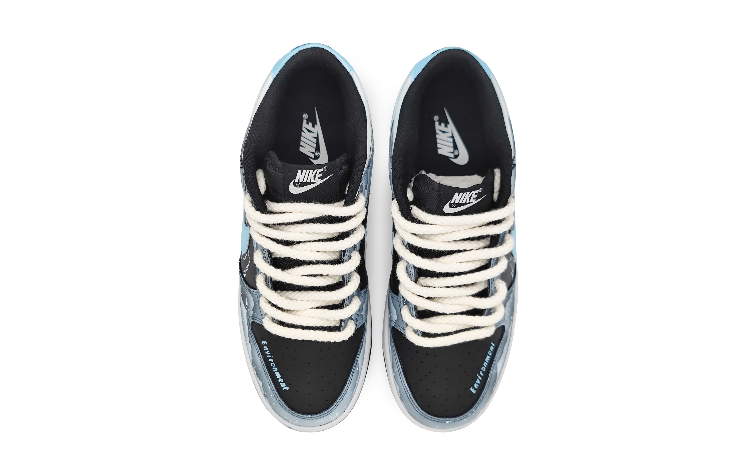Shop [カスタムシューズ] ナイキ ダンク ロー 'スノー マウンテン' FD1232-001(Team16-女款南极冰川蓝)