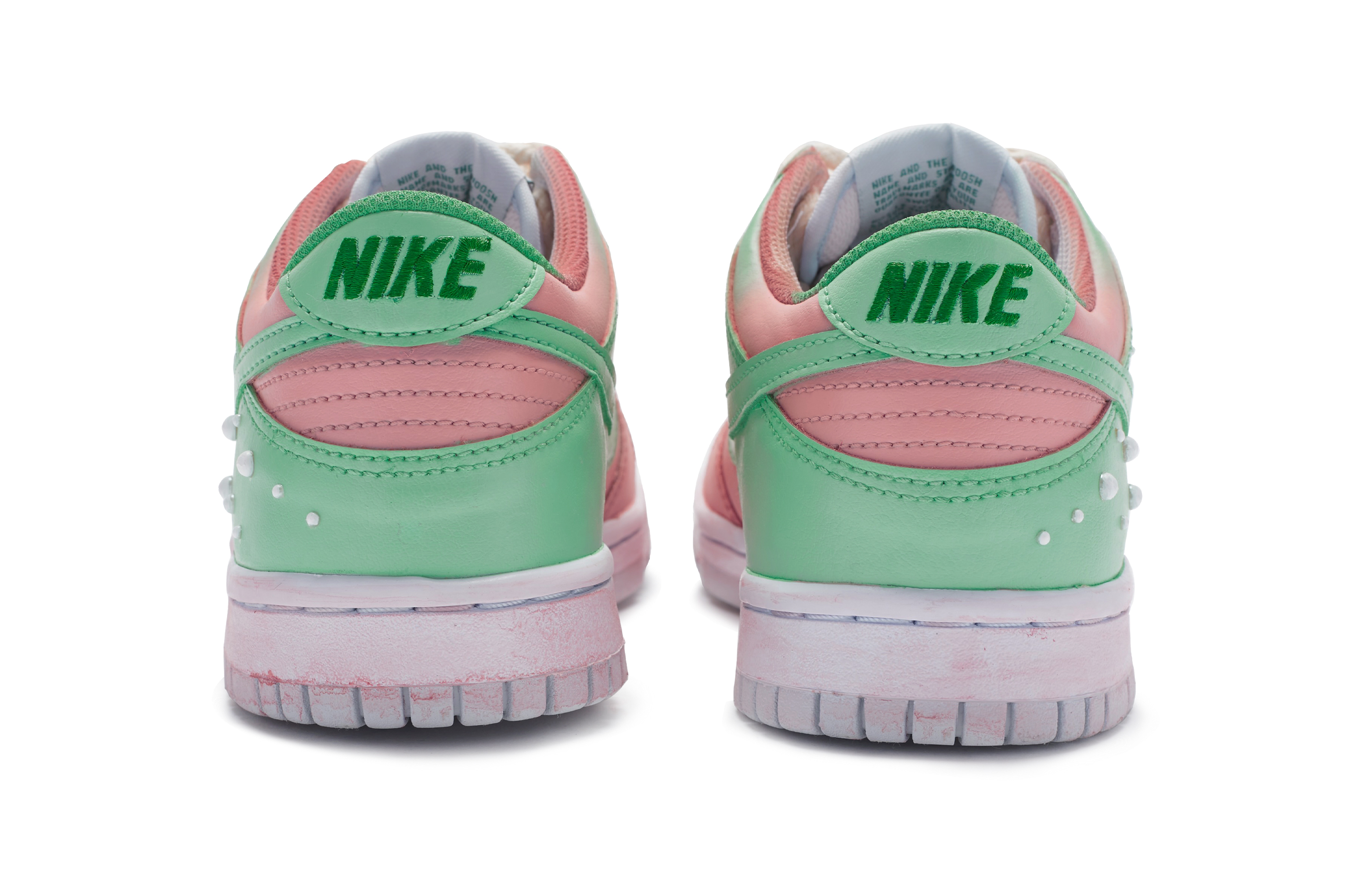 Purchase 【客製球鞋】Nike Dunk Low BIGNIU 清新 夢幻珍珠 手繪噴繪 低筒 滑板鞋 GS 柔粉綠