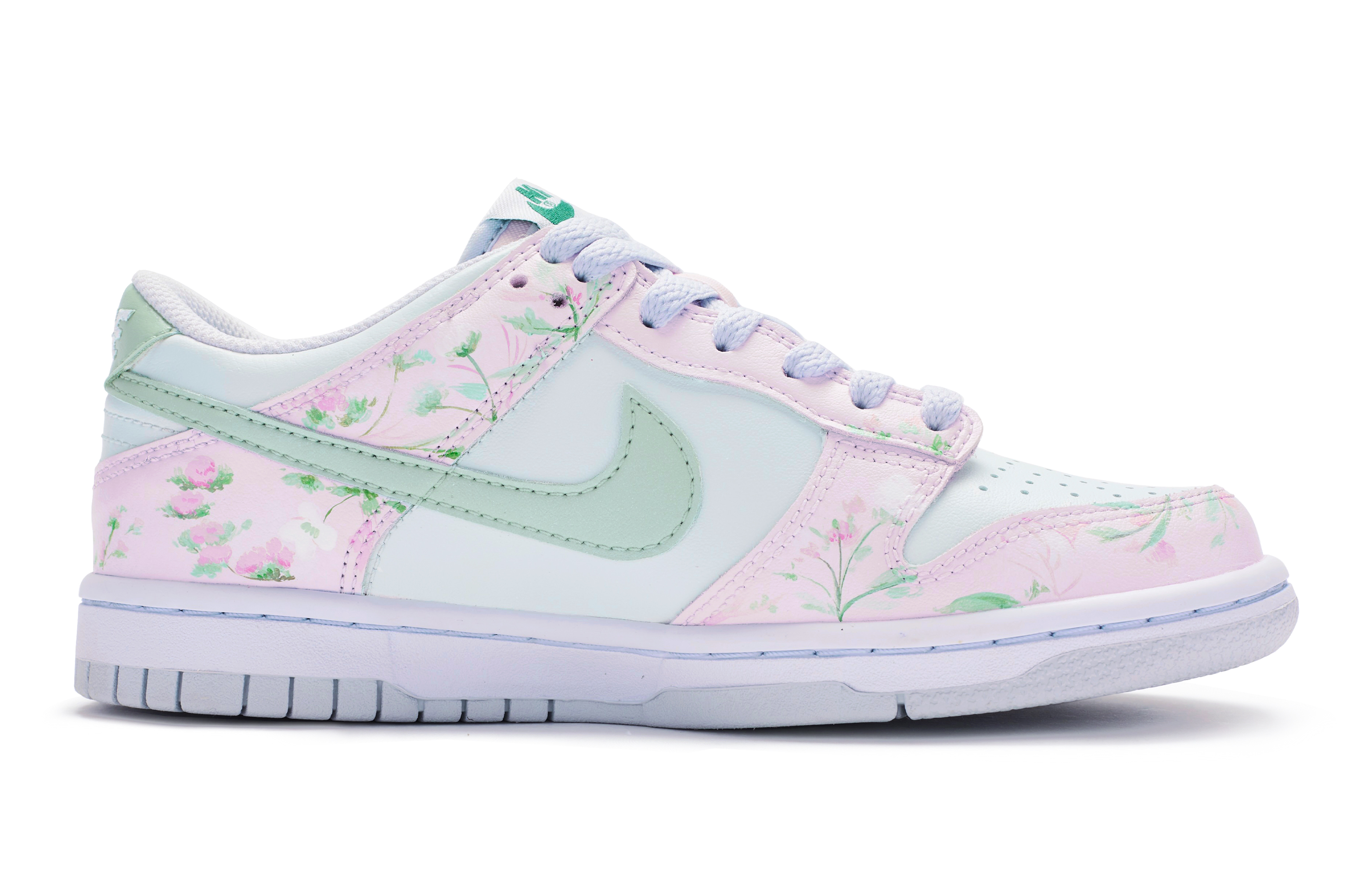 Order [Zapatillas Personalizadas] Nike Dunk Low 'Rosa Suave Verde Floral' FD1232-002(TeamR-女款夏日物语)