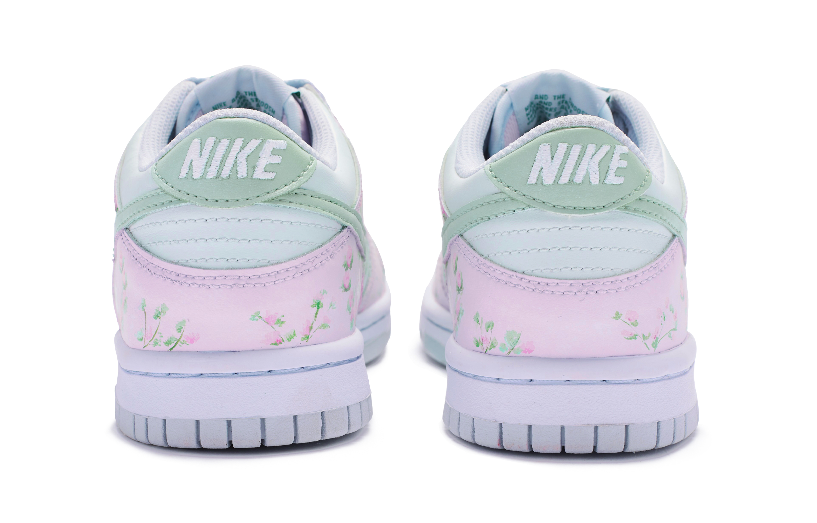 Shop [Zapatillas Personalizadas] Nike Dunk Low 'Rosa Suave Verde Floral' FD1232-002(TeamR-女款夏日物语)