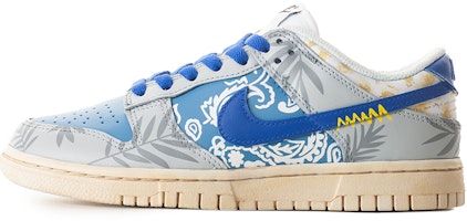 【定制球鞋】Nike Dunk Low FZBB Vibe風做舊 解構 二次元縫線 南海岸 腰果花 芝麻黃 低幫 板鞋 男女同款 藍灰 Buy 【定制球鞋】Nike Dunk Low FZBB Vibe風做舊 解構 二次元縫線 南海岸 腰果花 芝麻黃 低幫 板鞋 男女同款 藍灰