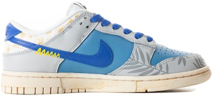 【定制球鞋】Nike Dunk Low FZBB Vibe風做舊 解構 二次元縫線 南海岸 腰果花 芝麻黃 低幫 板鞋 男女同款 藍灰 Order 【定制球鞋】Nike Dunk Low FZBB Vibe風做舊 解構 二次元縫線 南海岸 腰果花 芝麻黃 低幫 板鞋 男女同款 藍灰