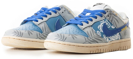 【定制球鞋】Nike Dunk Low FZBB Vibe風做舊 解構 二次元縫線 南海岸 腰果花 芝麻黃 低幫 板鞋 男女同款 藍灰 Lookbook 【定制球鞋】Nike Dunk Low FZBB Vibe風做舊 解構 二次元縫線 南海岸 腰果花 芝麻黃 低幫 板鞋 男女同款 藍灰
