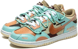 【定制球鞋】 Nike Dunk Low 野鶴製造 復古未來系列 拼接風 南海岸 特殊禮盒版 低幫 板鞋 男款 棕綠 Lookbook 【定制球鞋】 Nike Dunk Low 野鶴製造 復古未來系列 拼接風 南海岸 特殊禮盒版 低幫 板鞋 男款 棕綠