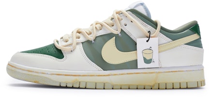 【定制球鞋】Nike Dunk Low 811製造 豆乳抹茶 清爽簡約 夏日飲品 手繪噴繪 防滑耐磨 低幫 白綠色 GS Buy 【定制球鞋】Nike Dunk Low 811製造 豆乳抹茶 清爽簡約 夏日飲品 手繪噴繪 防滑耐磨 低幫 白綠色 GS