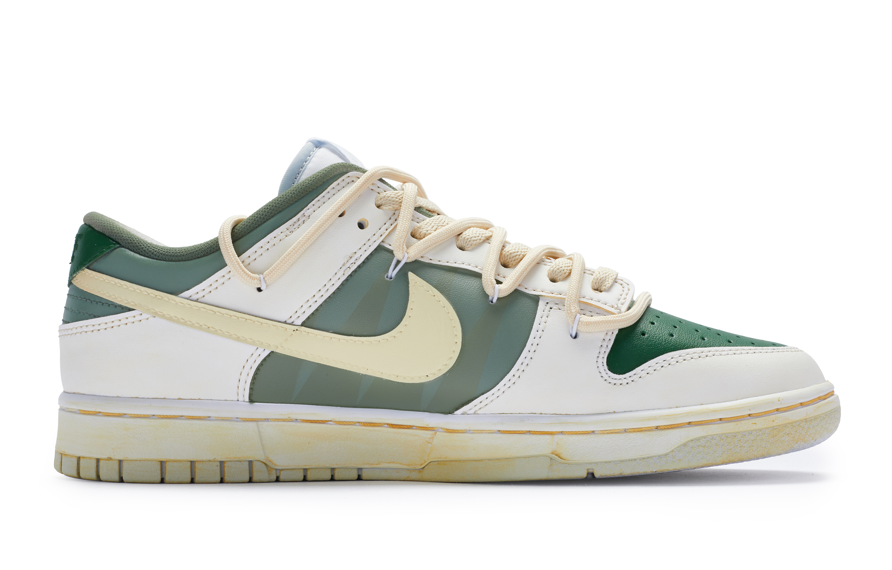 Order [Kasut Custom] Nike Dunk Low 'Soy Milk Matcha' DH9765-102(Team80-女款豆乳抹茶白绿黄)