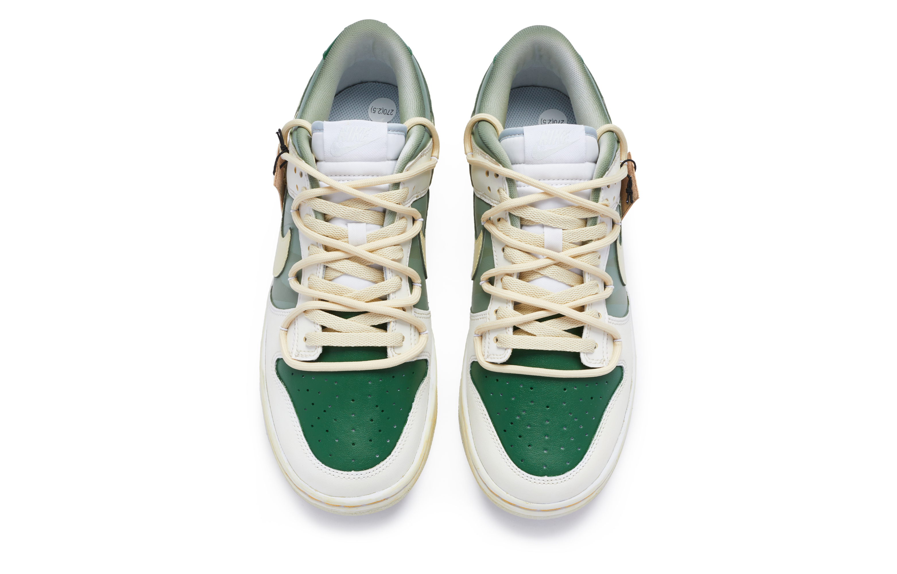 Shop [Zapatillas Personalizadas] Nike Dunk Low 'Leche de Soya Matcha' DV0831-101(Team80-男款豆乳抹茶白绿黄)