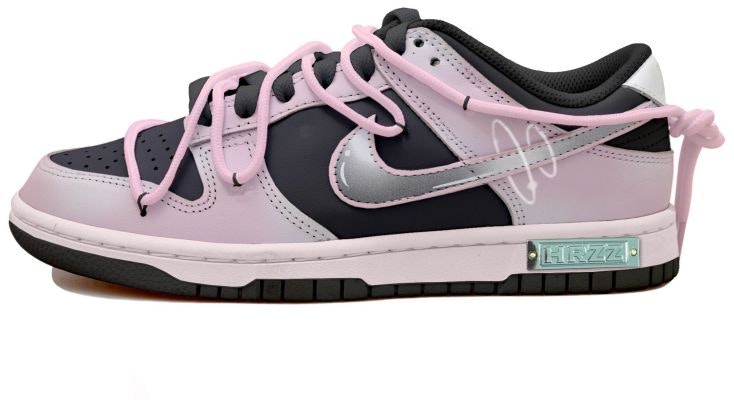 custom-shoes-nike-dunk-low-space-bubble-distressed-black-pink