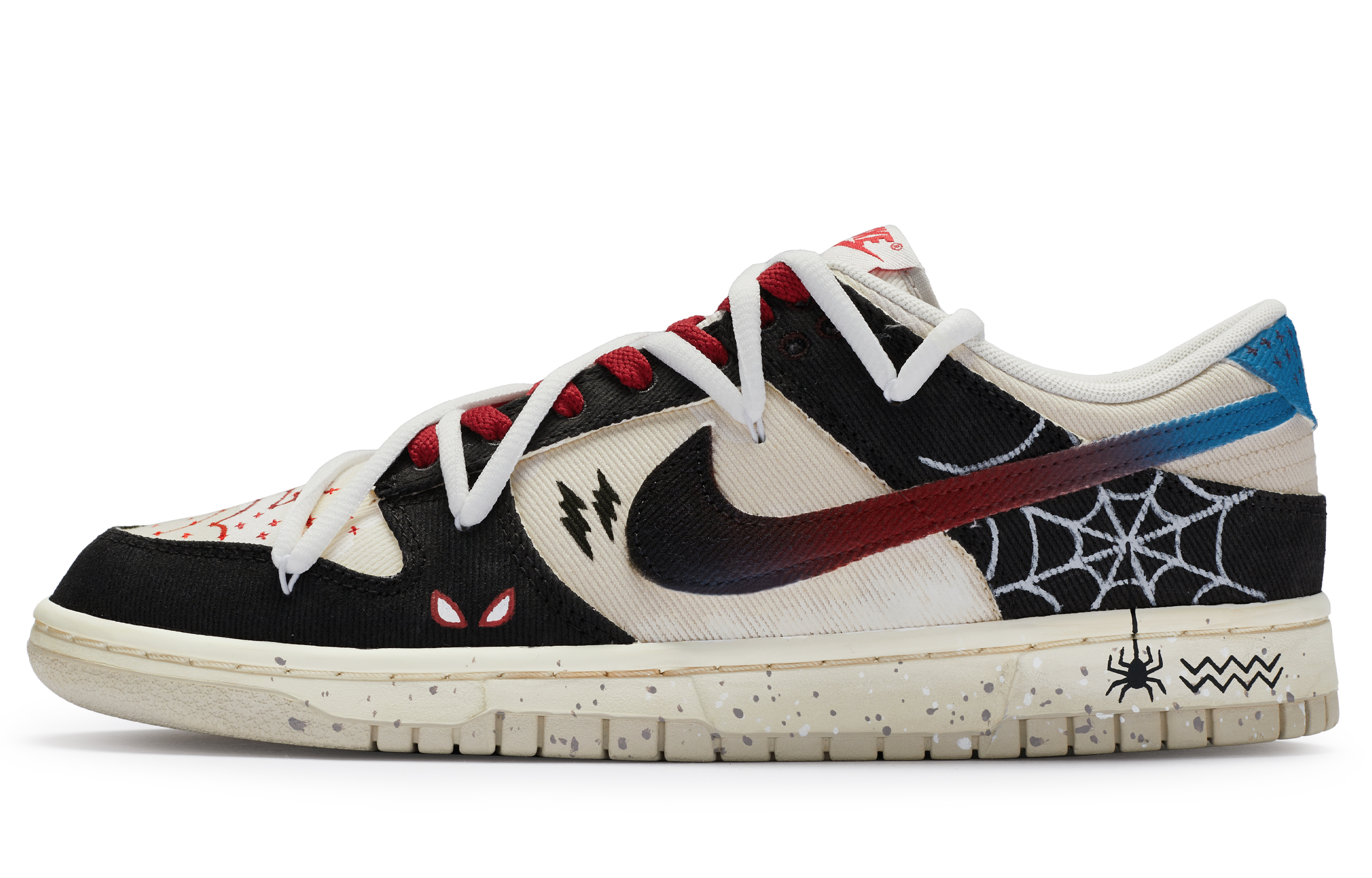Buy 나이키 덩크 로우 '스파이더-블랙레드' (커스텀) DV0834-100（Team80-男款小黑蛛米黑红）