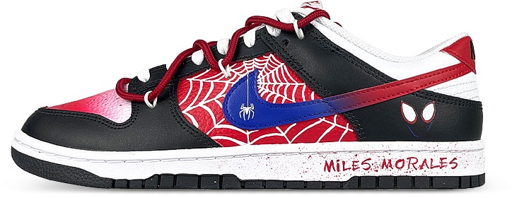 custom-shoes-nike-dunk-low-spider-gradient-deconstructed-black-red