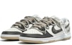 Lookbook 【訂製球鞋】Nike Dunk Low 潑墨 裂痕 塗鴉 布貼 復古舒適百搭 防滑耐磨 低幫 板鞋 男款 黑白