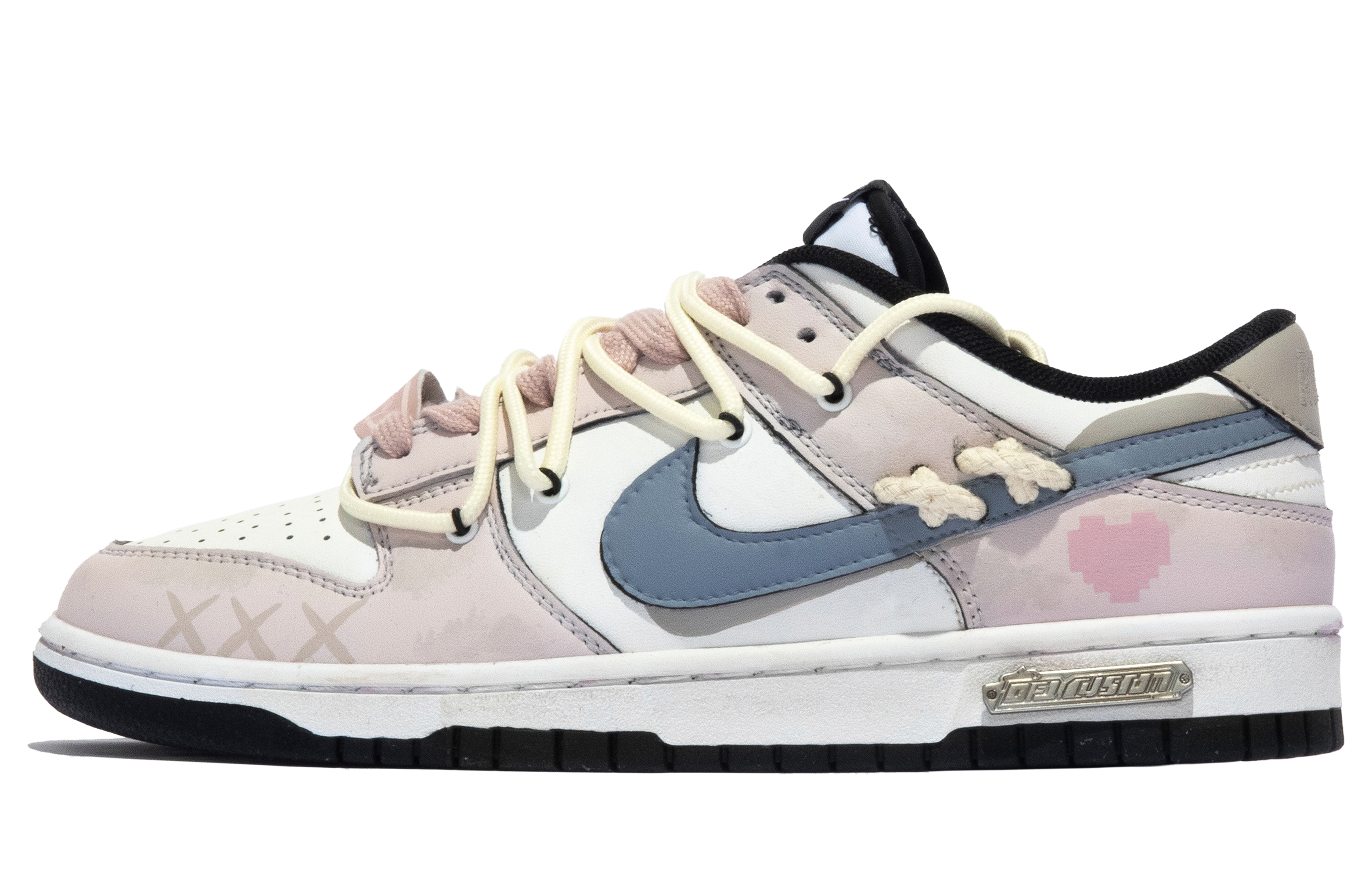 Buy [Zapatillas Personalizadas] Nike Dunk Low 'Primavera Azul-Rosa-Blanco' CW1590-100(TeamM-女款春日可期S-BOX)
