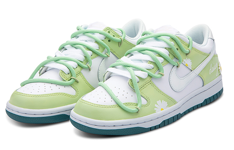 Lookbook 【カスタムシューズ】ナイキ ダンク ロー 'スプリングデイジー 白-緑' FD9911-101(TeamF-春日小雏菊)