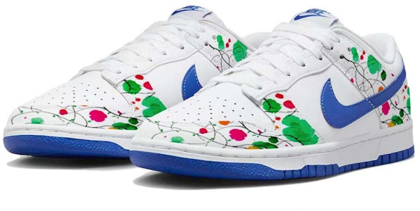 【訂製球鞋】Nike Dunk 春草鳴燕 桃紅柳綠 防滑耐磨 低筒 板鞋 男款 藍白 Shop 【訂製球鞋】Nike Dunk 春草鳴燕 桃紅柳綠 防滑耐磨 低筒 板鞋 男款 藍白