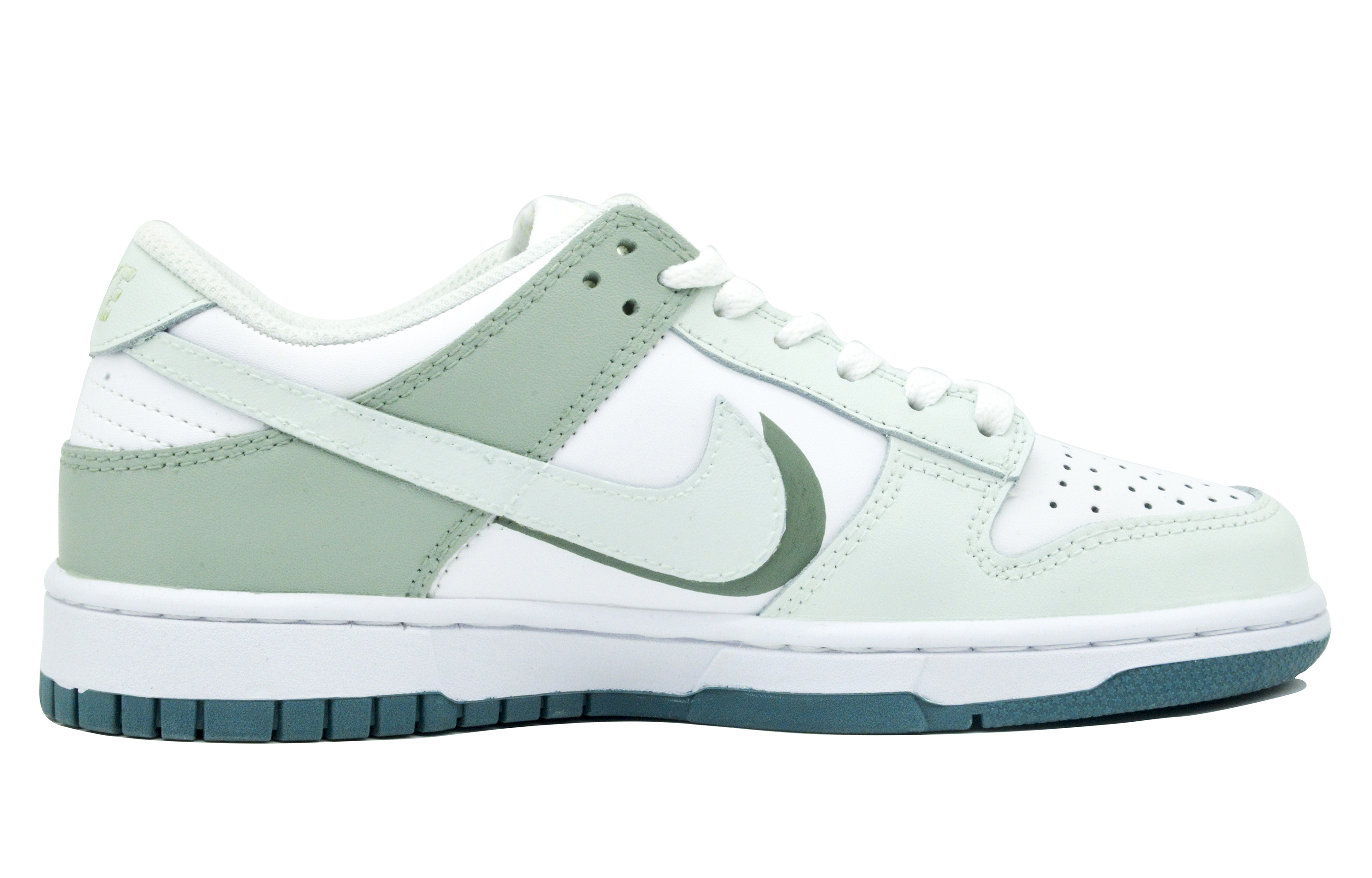 Order 【定製球鞋】 Nike Dunk Low 春夏踏青 岚烟歲月 減震防滑耐磨 低帮 板鞋 GS 白綠