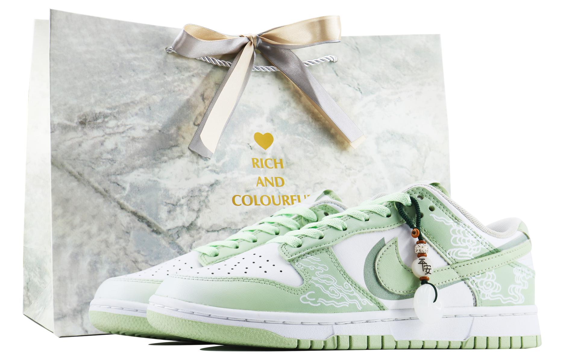 Buy [Zapatos Personalizados] Nike Dunk Low 'Tema Primaveral Blanco-Verde' DV0831-105（Team168-南枝礼袋S-BOX）