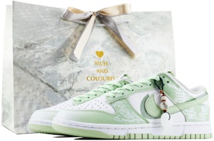 【客製球鞋】 Nike Dunk SDS 南枝 春日主題 祥雲 國風 新中式 復古休閒 低筒 溜板鞋 男款 白綠 Buy 【客製球鞋】 Nike Dunk SDS 南枝 春日主題 祥雲 國風 新中式 復古休閒 低筒 溜板鞋 男款 白綠