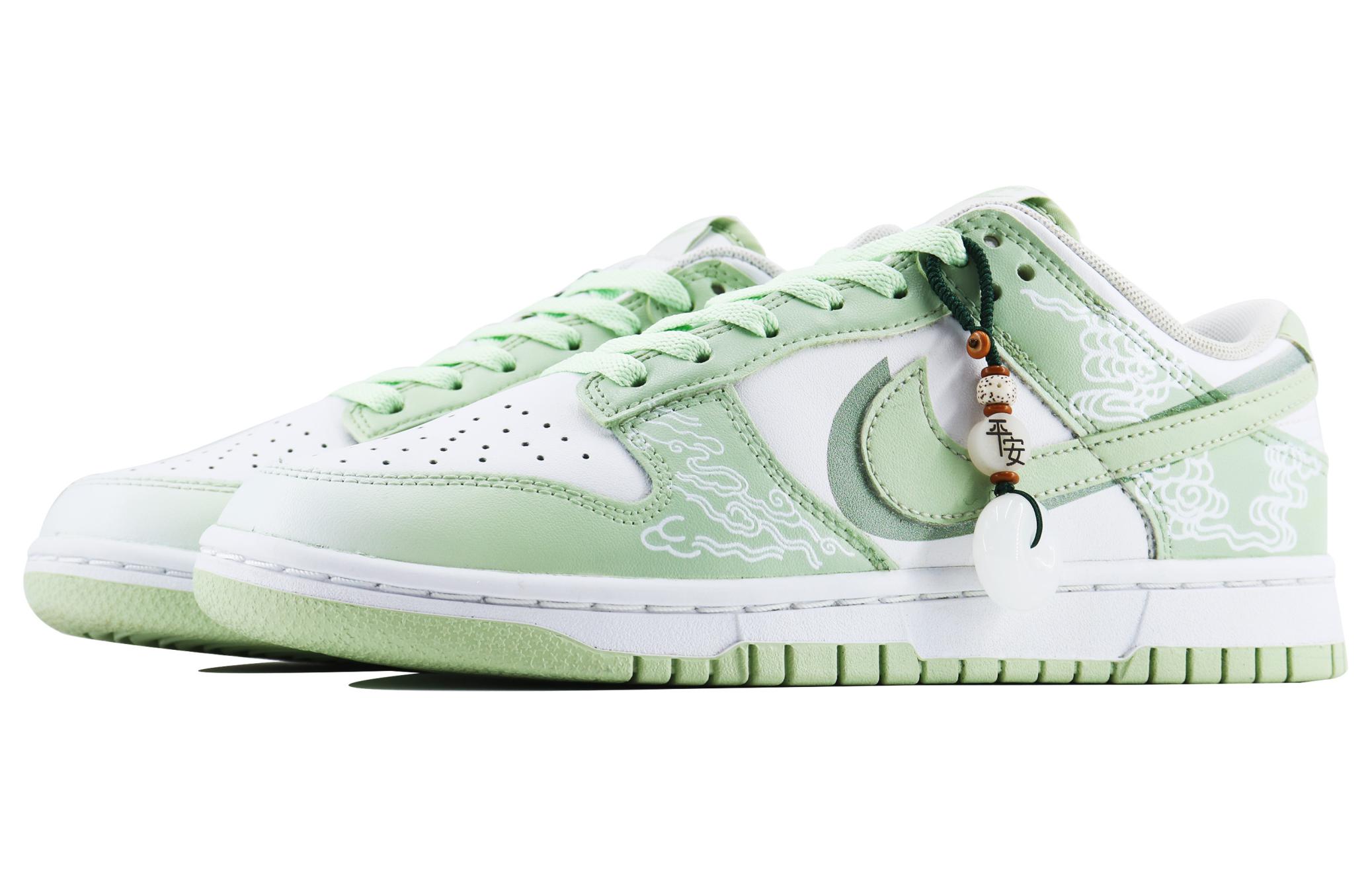 Shop [Zapatos Personalizados] Nike Dunk Low 'Tema Primaveral Blanco-Verde' DV0831-105（Team168-南枝礼袋S-BOX）