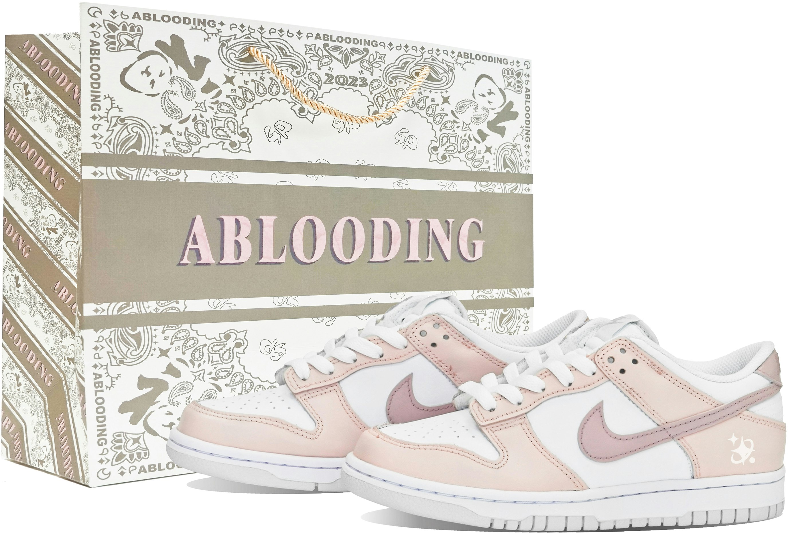 custom-shoes-nike-dunk-low-star-fairy-tale-pink-rabbit