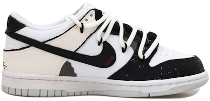 【客製球鞋】Nike Dunk Low 星星貼布字母 OW風 街頭做舊解構風 禮盒低筒板鞋 GS 黑白灰 Order 【客製球鞋】Nike Dunk Low 星星貼布字母 OW風 街頭做舊解構風 禮盒低筒板鞋 GS 黑白灰
