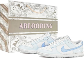 【訂製球鞋】Nike Dunk Low ABLOODING 星星童話系列 冰氣泡 低筒 滑板鞋 GS 白藍 Buy 【訂製球鞋】Nike Dunk Low ABLOODING 星星童話系列 冰氣泡 低筒 滑板鞋 GS 白藍