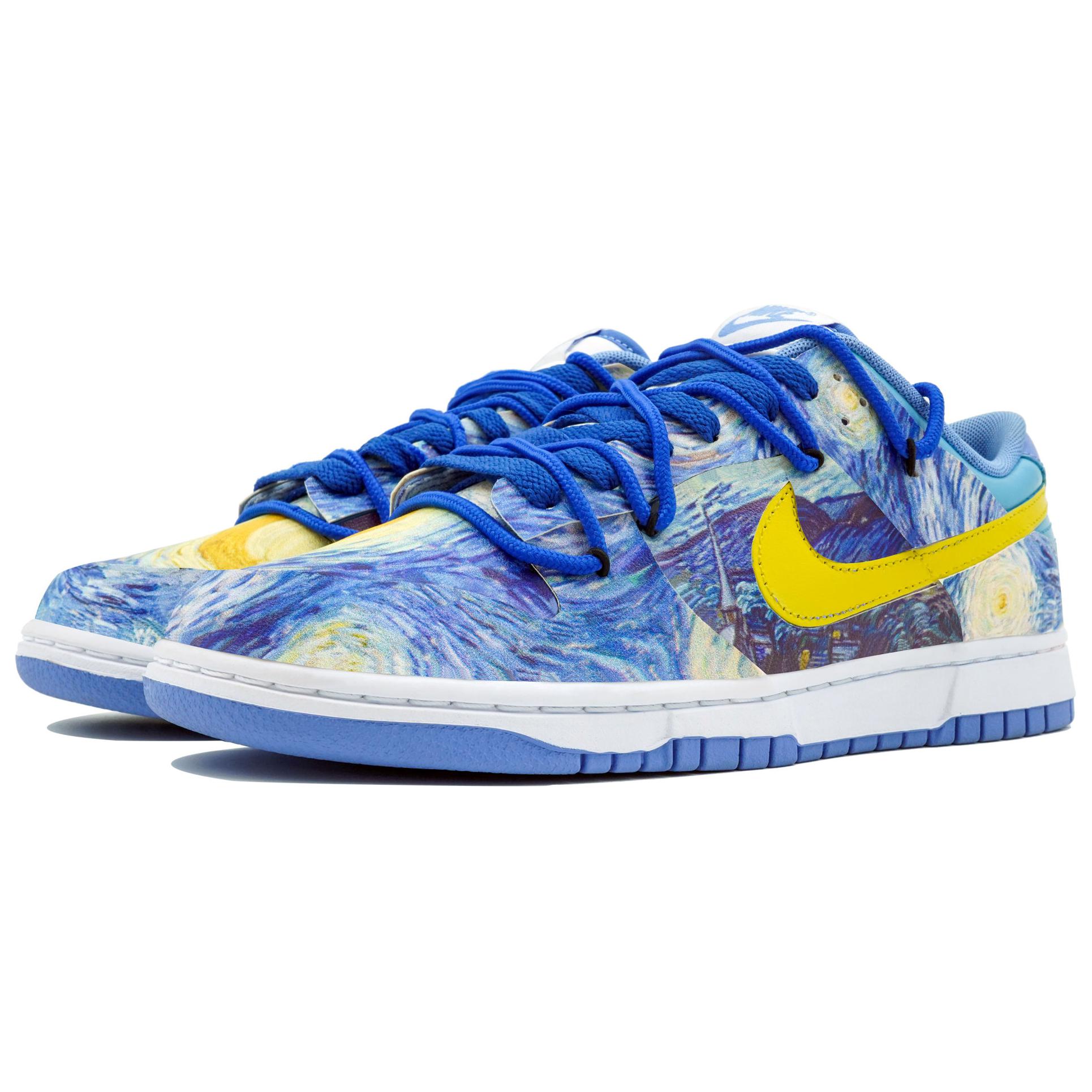 Shop Nike Dunk Low 'Biru Malam Berbintang' [Sepatu Kustom] DV0833-400(Team113-星月夜上)