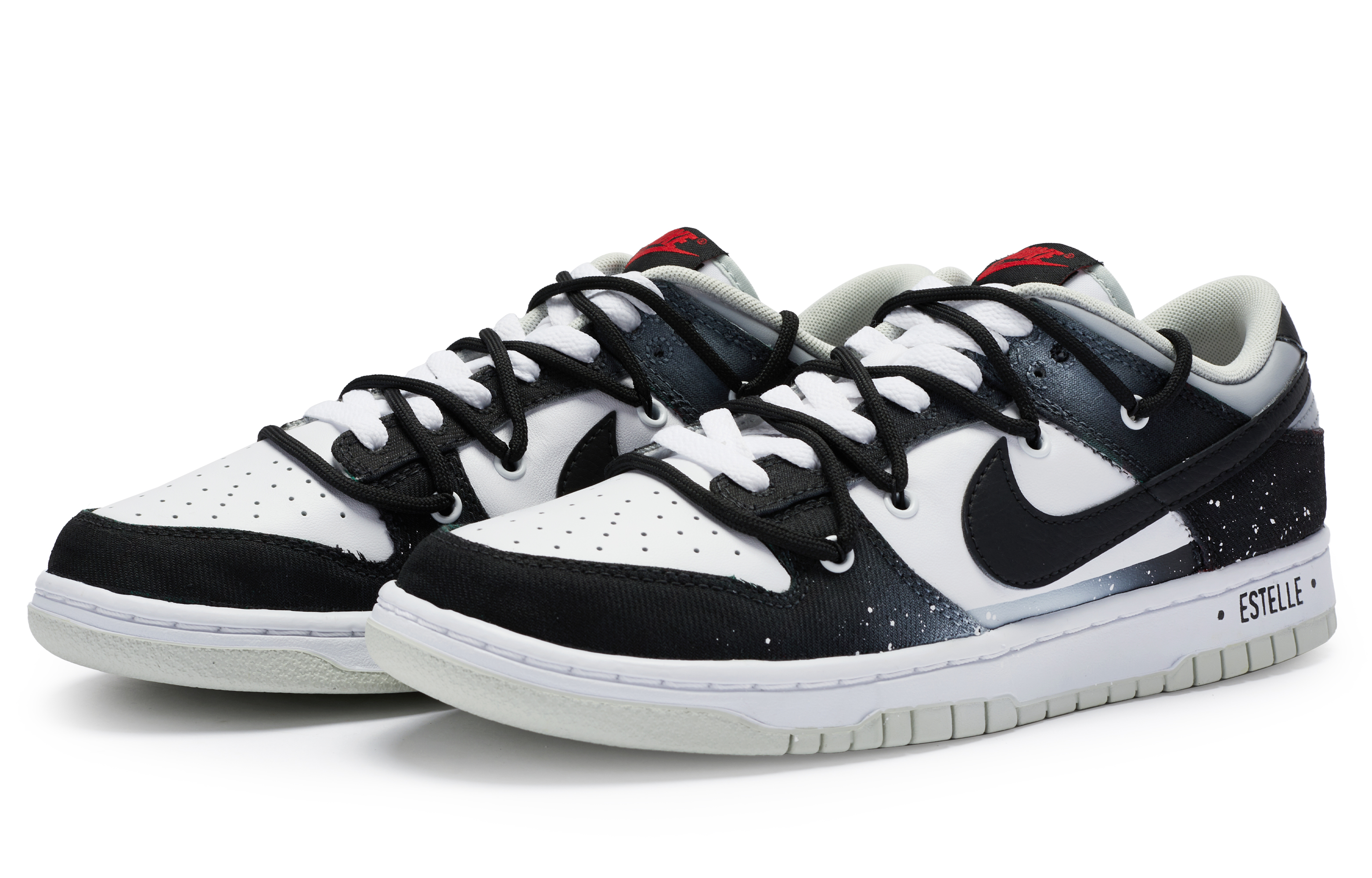 Lookbook [Kasut Tersuai] Nike Dunk Low 'Langit Berbintang Hitam Putih' DV0827-100(Team80-男款星空)