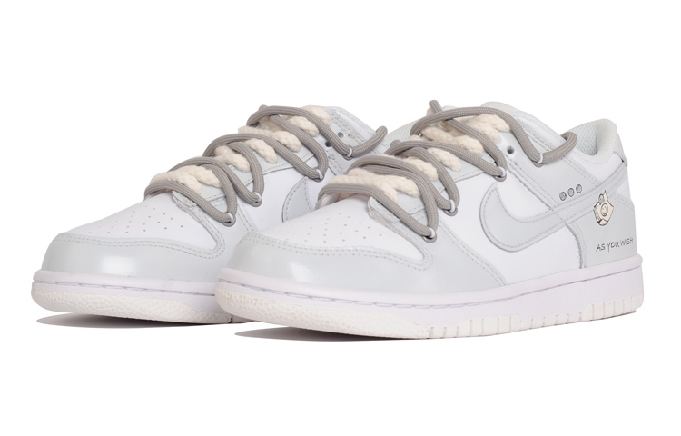 Lookbook [Nike Sepatu Custom] Dunk Low 'Sticky Note - Smiley Abu Putih' DH9765-100(Team20-女款便利贴)