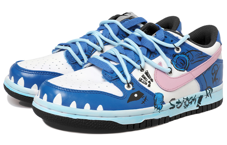 Shop 나이키 덩크 로우 '스티치 애니 해체 블루화이트' (71 characters) DD1391-100(Team拾玖-男款史迪仔)