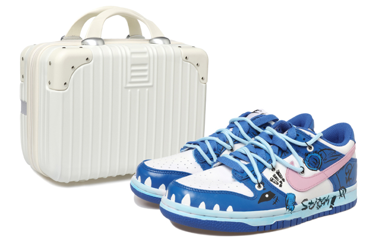 [Custom Shoes] Nike Dunk Low 'Stitch Deconstructed Blue-White'