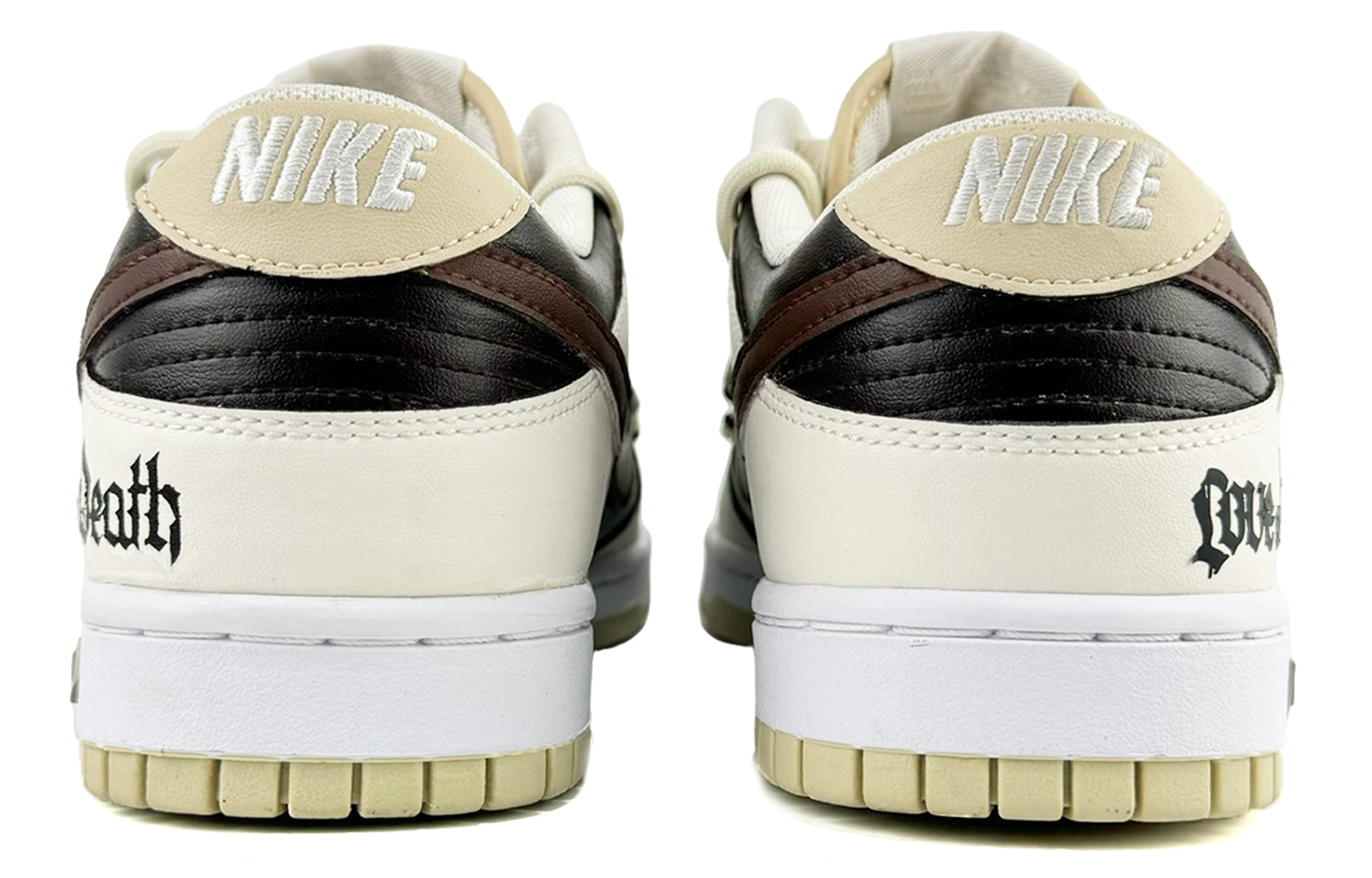 Purchase 【客製化球鞋】Nike Dunk 隨心 怪奇故事系列 哥德風 十字架 解構綁帶 低筒 板鞋 男款 米白色