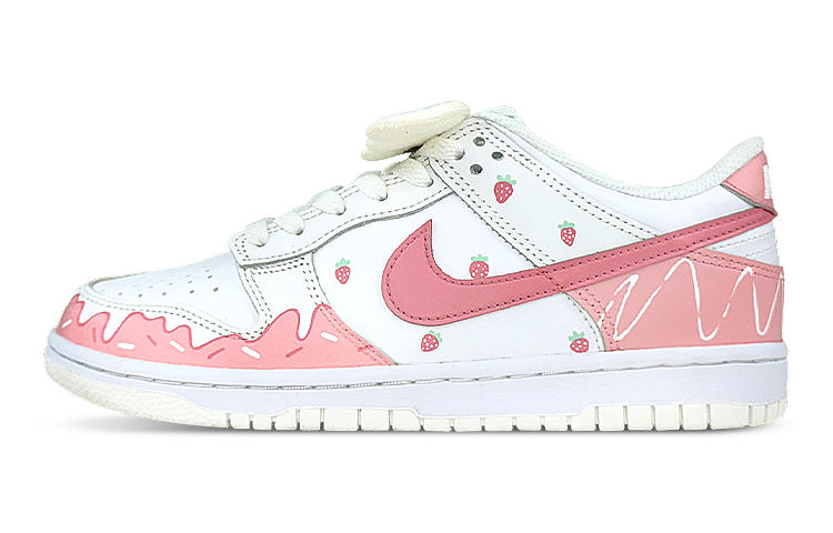 Buy [Sepatu Custom] Nike Dunk Low 'Strawberry Cake' DH9765-100(Team47-女款草莓蛋糕SBOX)