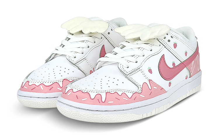 Lookbook [Sepatu Custom] Nike Dunk Low 'Strawberry Cake' DH9765-100(Team47-女款草莓蛋糕SBOX)