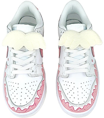 【定制球鞋】Nike Dunk Low 禮盒 草莓蛋糕 流淌 塗鴉 鞋帶扣 少女 可愛 低幫 板鞋 GS 白粉 Shop 【定制球鞋】Nike Dunk Low 禮盒 草莓蛋糕 流淌 塗鴉 鞋帶扣 少女 可愛 低幫 板鞋 GS 白粉
