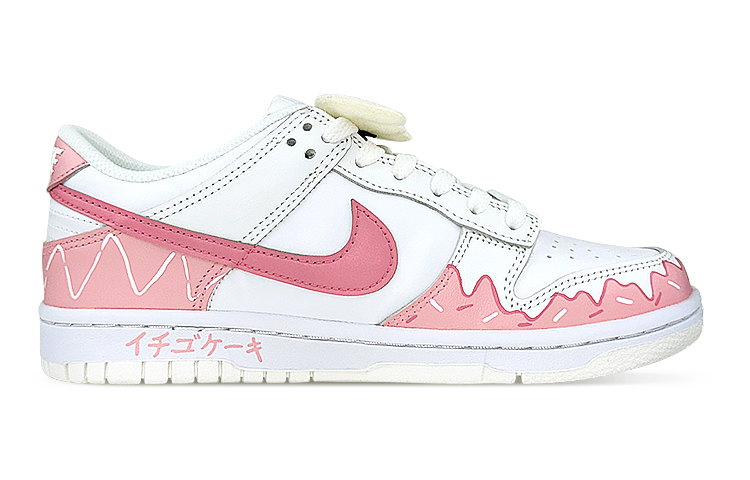 Order [Sneakers Kustom] Nike Dunk Low 'Strawberry Cake Graffiti' Sepatu Pria DH9765-100(Team47-女款草莓蛋糕)