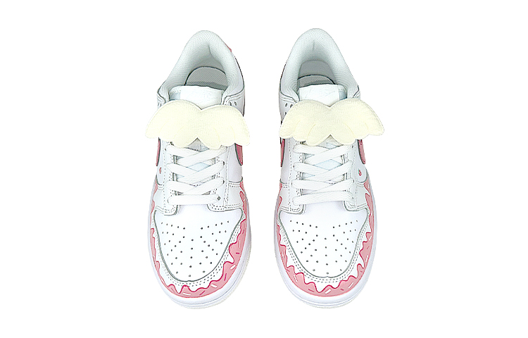 Shop [Sneakers Kustom] Nike Dunk Low 'Strawberry Cake Graffiti' Sepatu Pria DH9765-100(Team47-女款草莓蛋糕)
