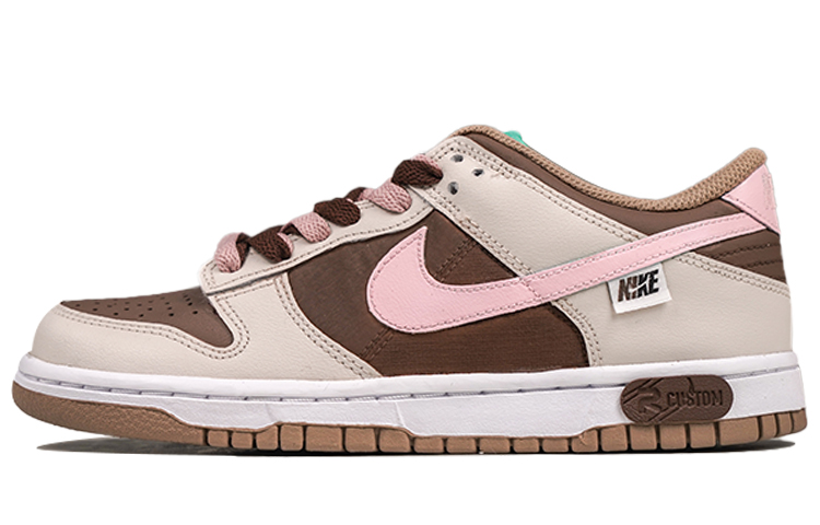 Buy 【客製球鞋】Nike Dunk Low 草莓巧克力 甜酷風 雙色鞋帶 低幫 板鞋 GS 粉棕