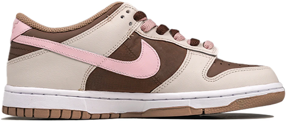 【客製球鞋】Nike Dunk Low 草莓巧克力 甜酷風 雙色鞋帶 低幫 板鞋 GS 粉棕 Order 【客製球鞋】Nike Dunk Low 草莓巧克力 甜酷風 雙色鞋帶 低幫 板鞋 GS 粉棕