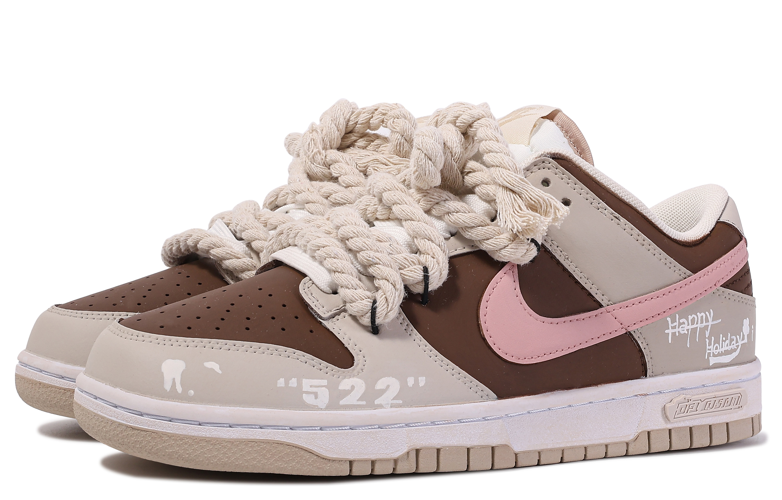 Shop [カスタムシューズ] ナイキ ダンク ロー 'ストロベリークッキー' DV0831-003(TeamM-草莓曲奇)