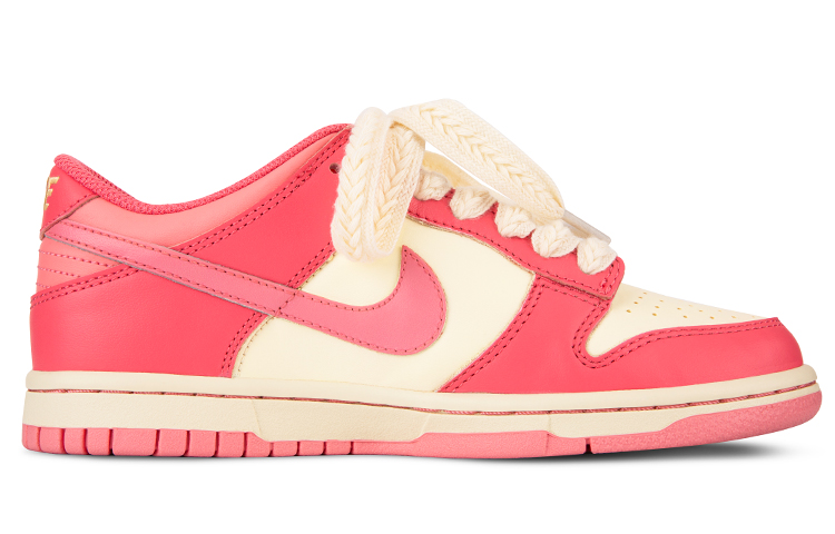 Order 【訂製球鞋】 Nike Dunk Low 清新少女 草莓花 奶油小熊 復古潮流 休閒 低筒 板鞋 GS 黃紅